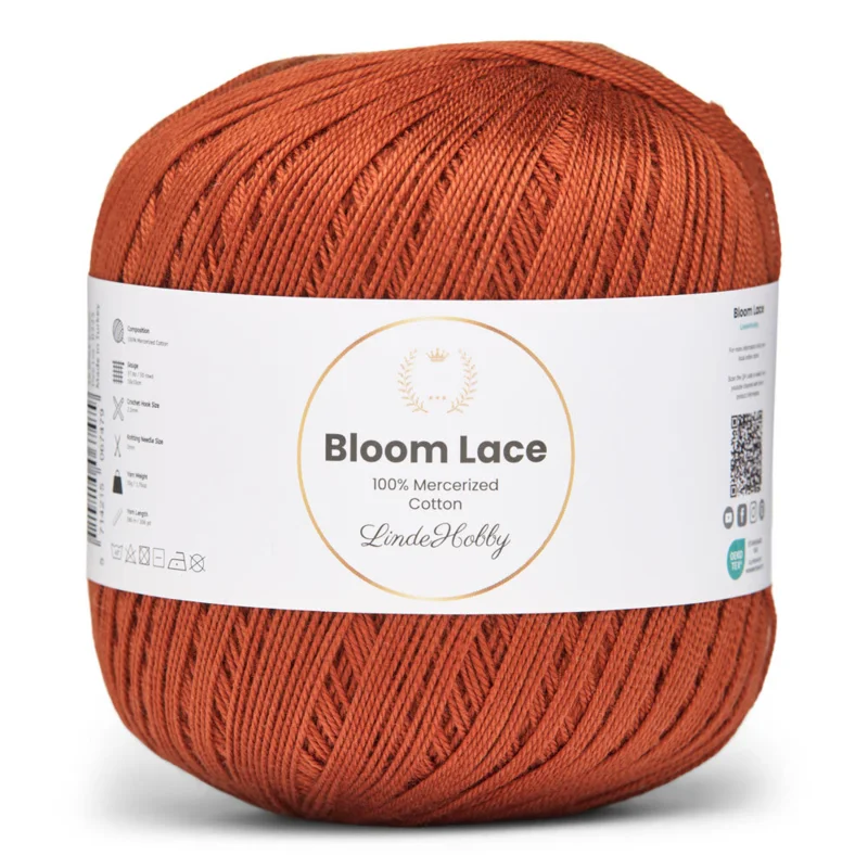 LindeHobby Bloom Lace Mercerized Cotton 36 Brique