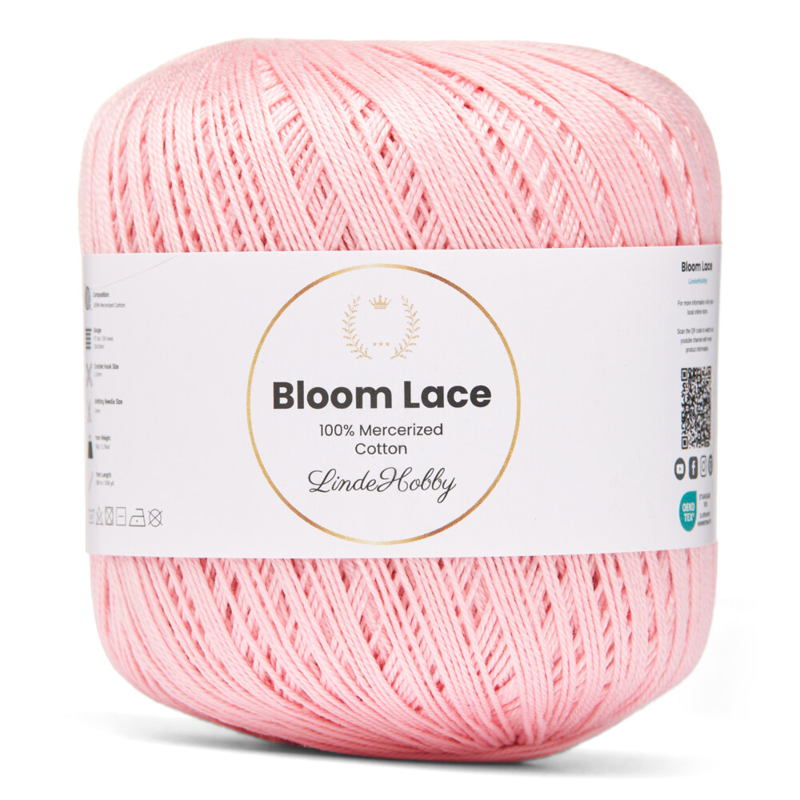 LindeHobby Bloom Lace Mercerized Cotton 09 Rose clair