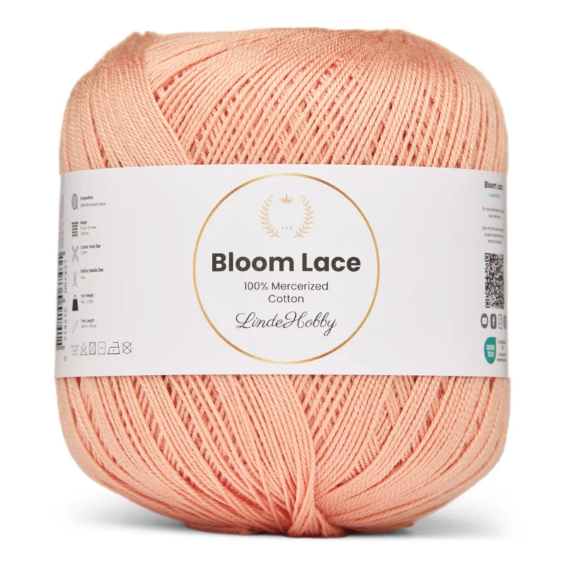 LindeHobby Bloom Lace Mercerized Cotton 32 Abricot