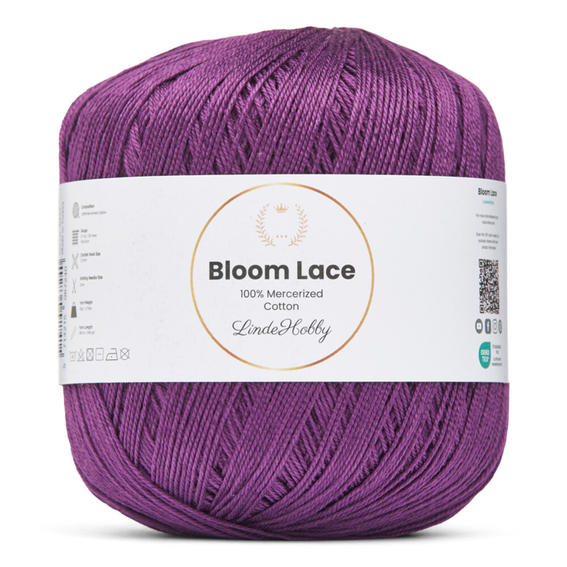 LindeHobby Bloom Lace Mercerized Cotton 13 Violet