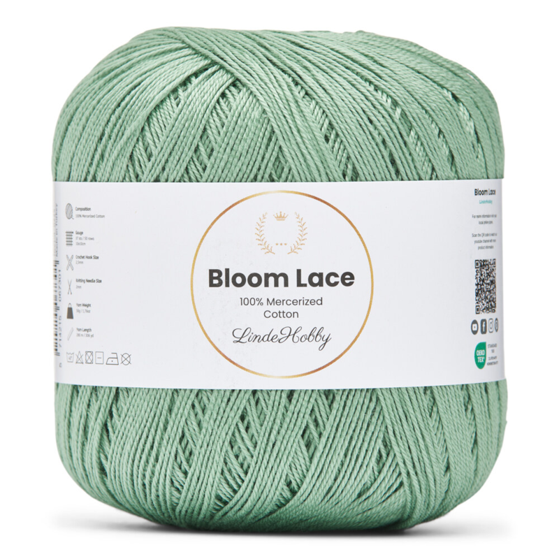 LindeHobby Bloom Lace Mercerized Cotton 19 Vert vintage