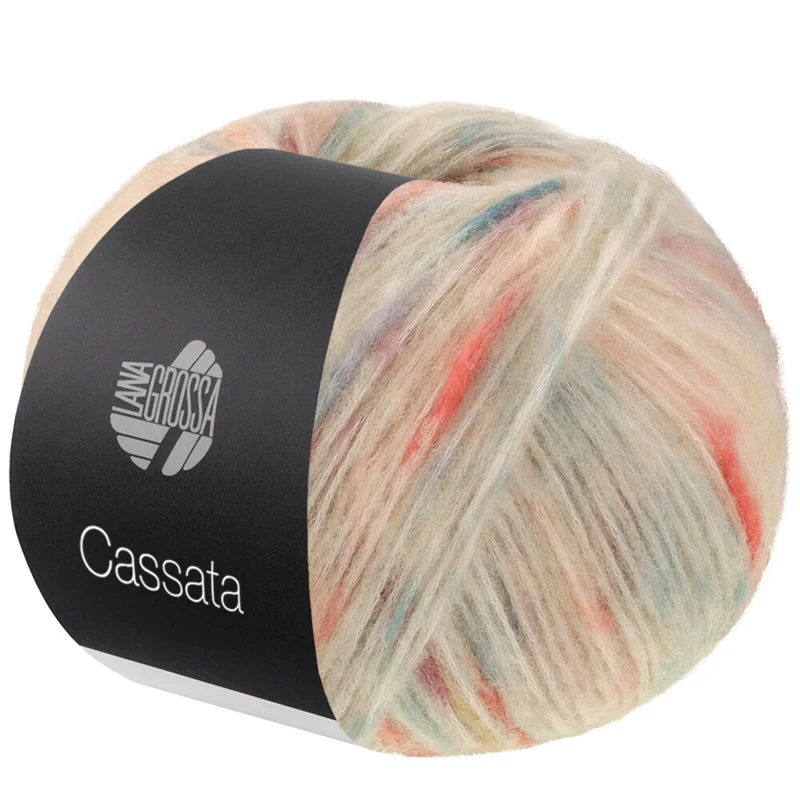Lana Grossa Cassata 14 Crème/jade/bleu pétrole/gris doux/terracotta