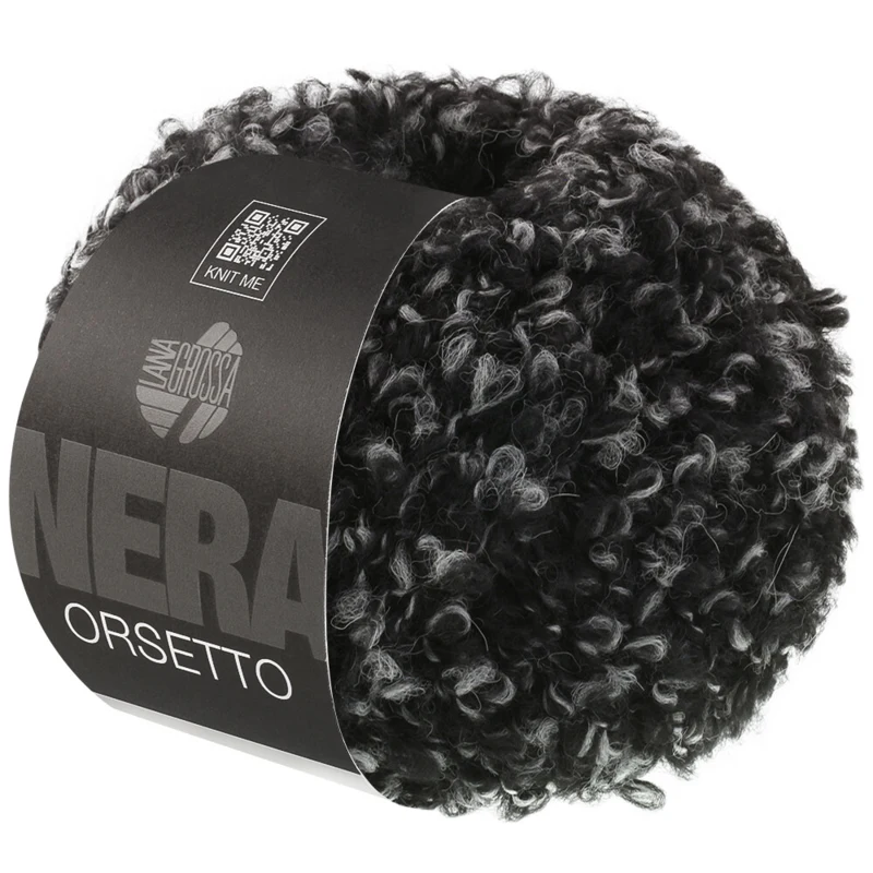 Lana Grossa Orsetto 106 Noir/Gris