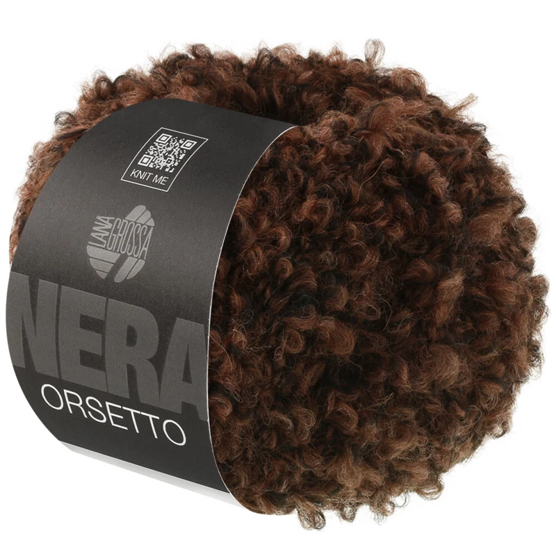 Lana Grossa Orsetto 103 Brun/Noir