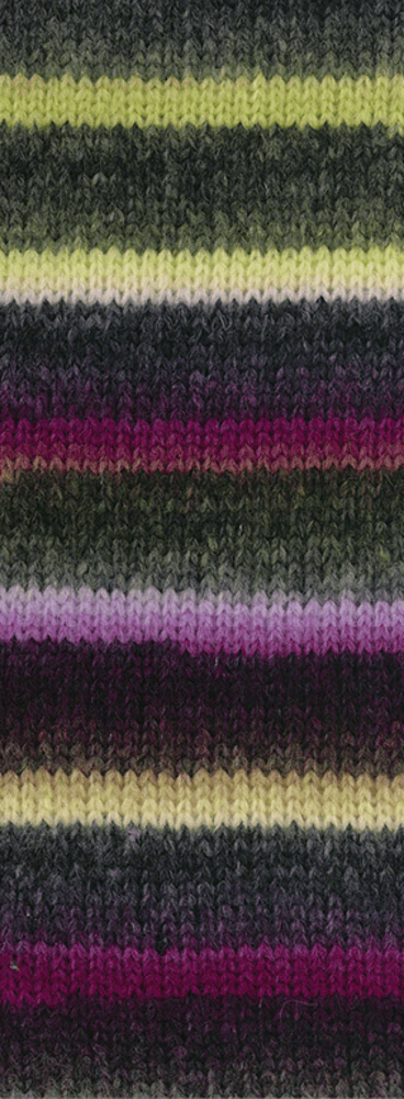 Lana Grossa Bomba 10 Orchidée/mûre/beige gris/vert gris/gris foncé