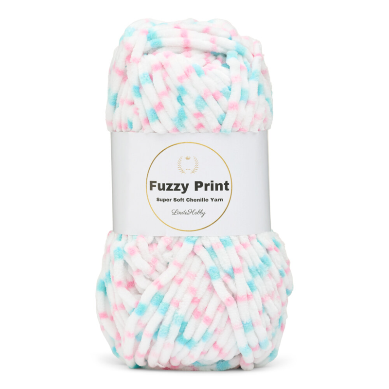 LindeHobby Fuzzy Chenille Print 07 Doux rêves