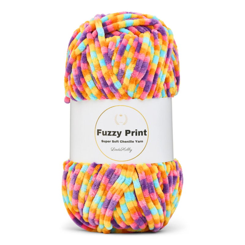 LindeHobby Fuzzy Chenille Print 08 Confettis