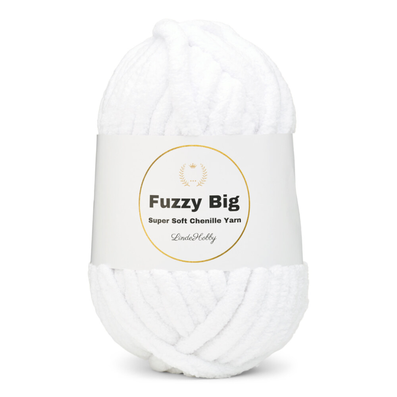 LindeHobby Fuzzy Chenille BIG 01 Blanc