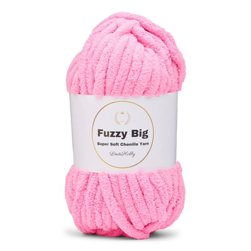 LindeHobby Fuzzy Chenille BIG 48 Rose néon clair