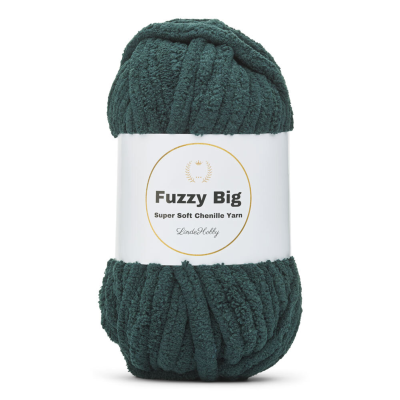 LindeHobby Fuzzy Chenille BIG 19 Vert foncé Néphéline