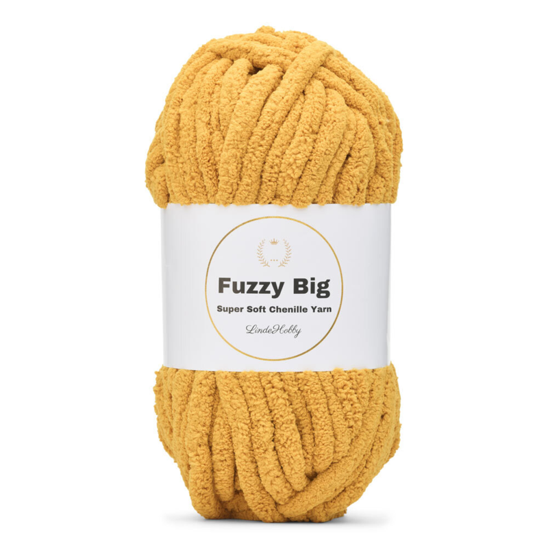 LindeHobby Fuzzy Chenille BIG 16 Moutarde