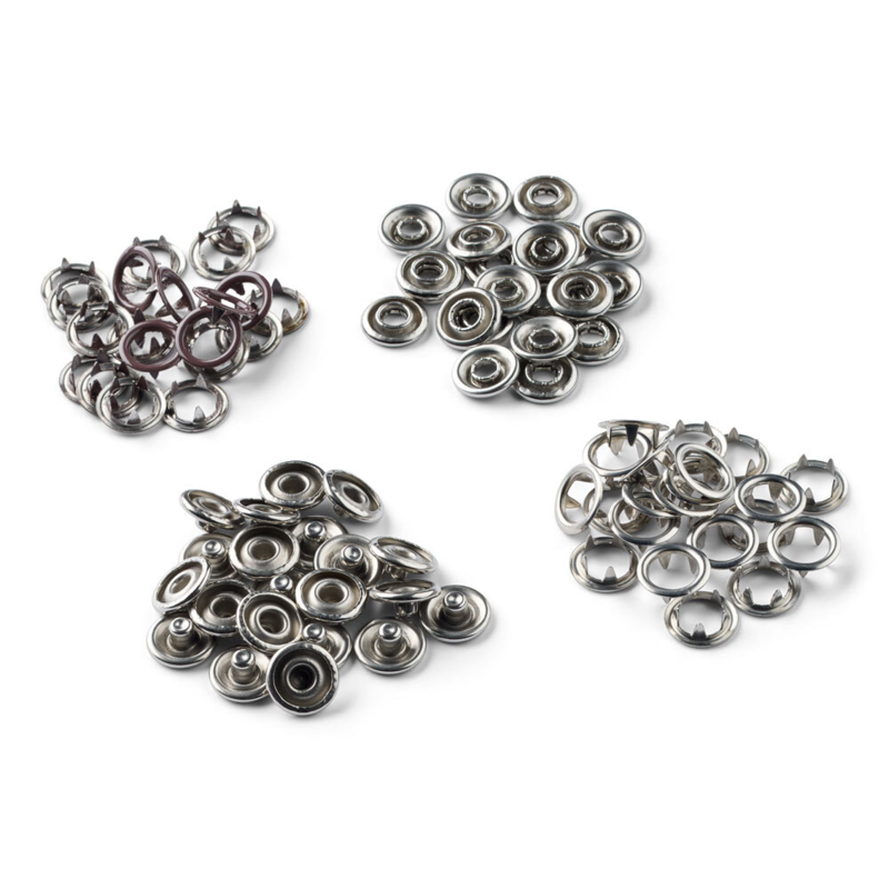LindeHobby Boutons-pression, 20 pcs, 9.5 mm Café
