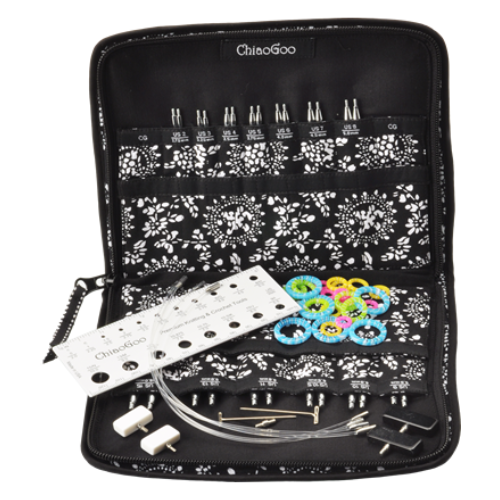 ChiaoGoo Coffret D’Aiguilles Circulaires Interchangeables Spin Bambou Complete 10 cm