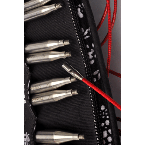 ChiaoGoo Set d'Aiguilles Circulaires Interchangeables Twist Red Lace, Small, 10 cm