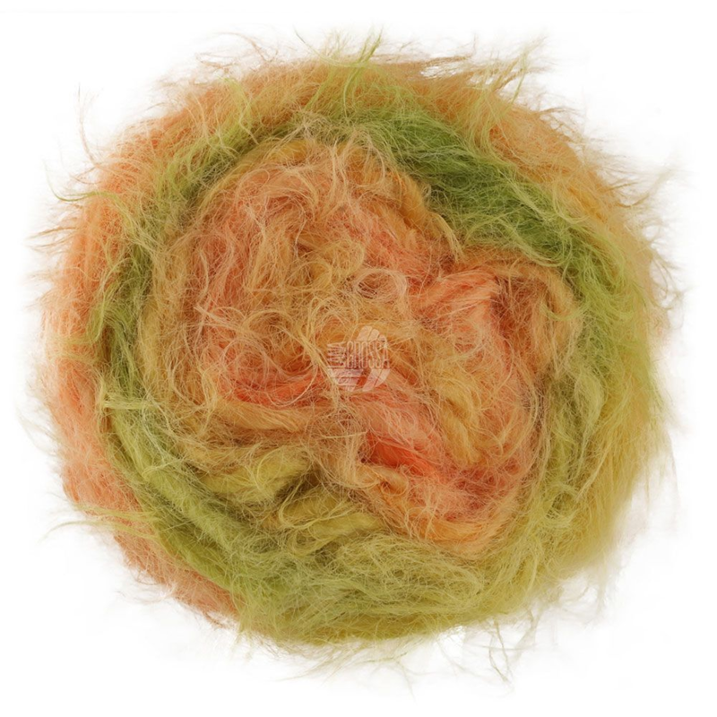 Lana Grossa Basta Mista 104 Vert kiwi/Vert pistache/Vanille/Jaune moutarde/Pêche/Abricot
