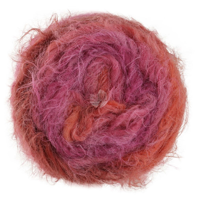 Lana Grossa Basta Mista 107 Rouge violet/Fuchsia/Vieux rose/Rouge vin/Bordeaux