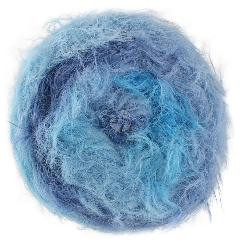 Lana Grossa Basta Mista 110 Turquoise/Bleu adriatique/Bleu colombe/Bleu foncé