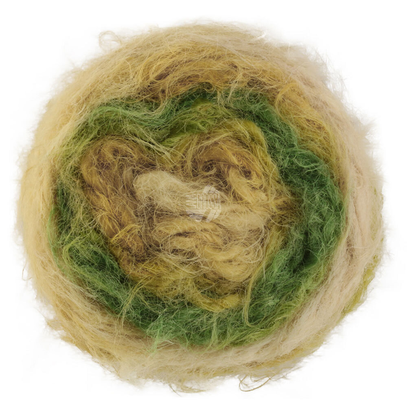 Lana Grossa Basta Mista 102 Jaune pastel/Moutarde/Vert citron/Vert pomme