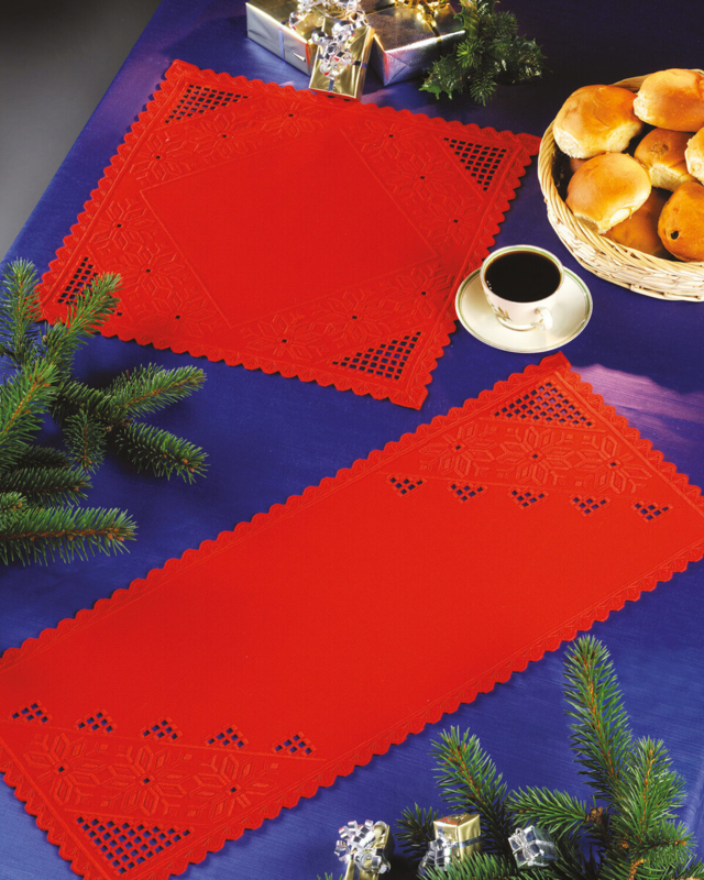 Kit de Broderie Hardanger Rouge 40 x 40 cm