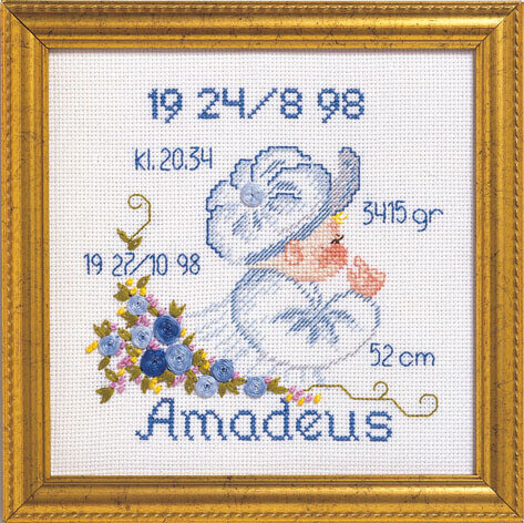 Kit de broderie Baptême Amadeus R 5420/82 19 x 19 cm