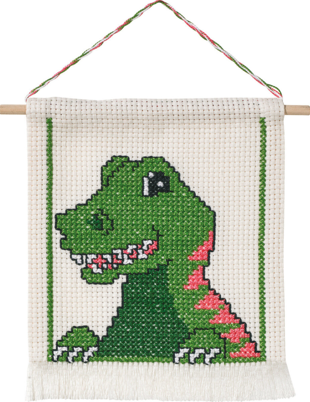 Kit de broderie MFK Dinosaure M5119/18 16 x 18 cm