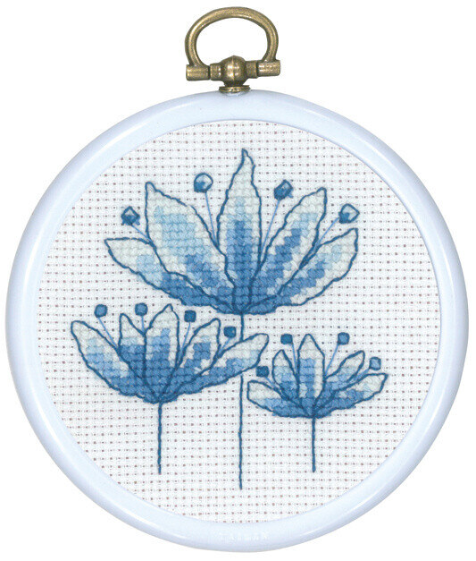 Kit de Broderie Tulipe Bleue 8 Ø