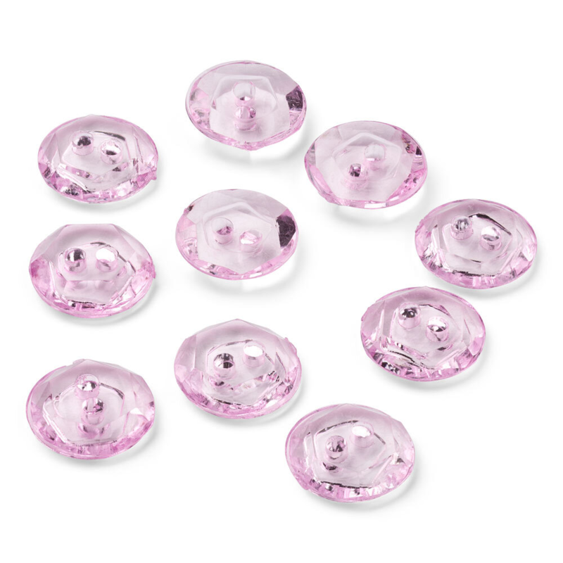 LindeHobby Boutons en Cristal, Lilas, 12 mm, 10 pcs