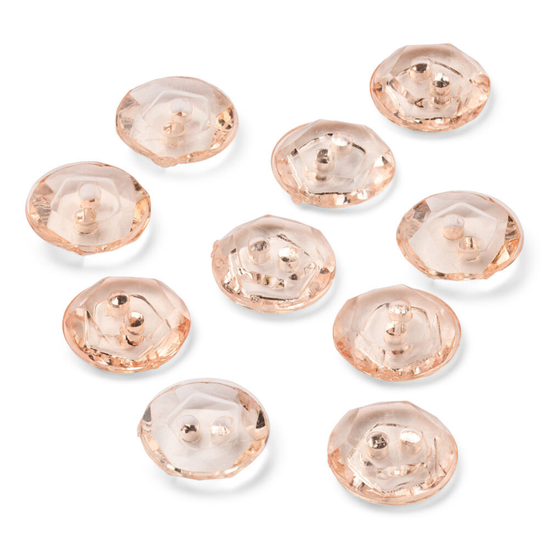 LindeHobby Boutons Cristal, Caramel, 12 mm, 10 pcs