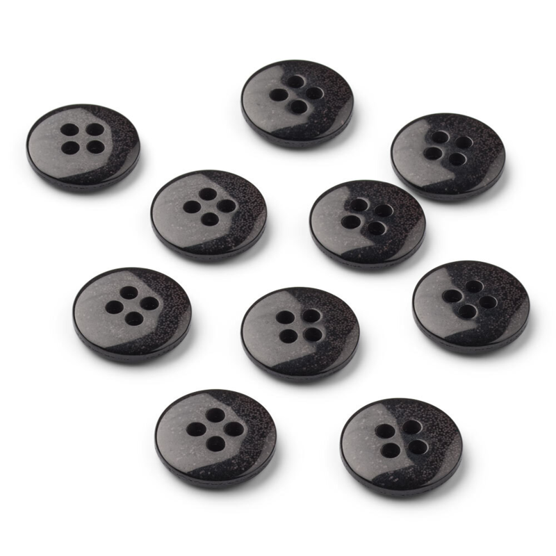 LindeHobby Boutons à Paillettes, Noir, 12 mm, 10 pcs