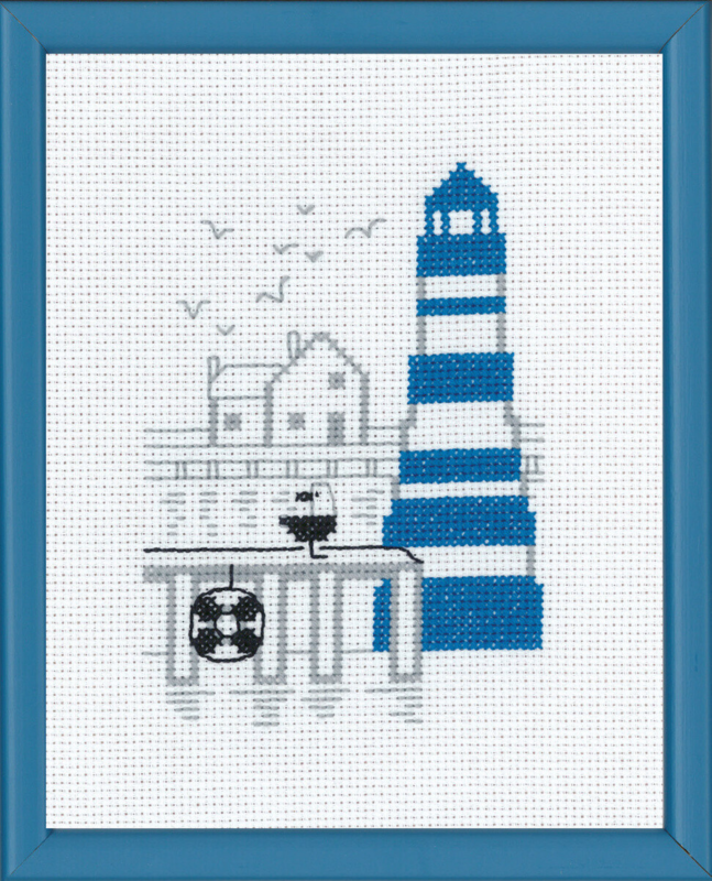 Kit de Broderie Phare Bleu R5741 18 x 14 cm