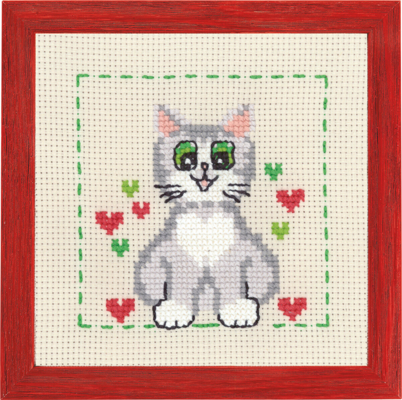 Kit de Broderie MFK Chat R/5387 19 x 19 cm