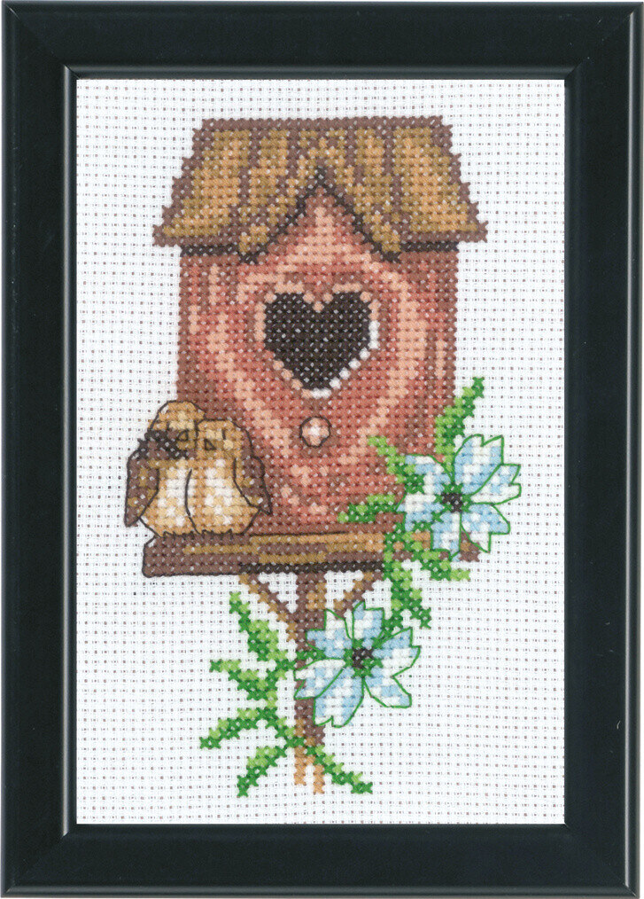 Kit de Broderie Nichoirs Rose 9 x 14 cm