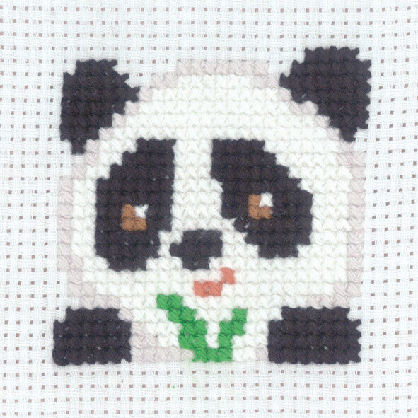 Kit de Broderie Panda 8 x 8 cm