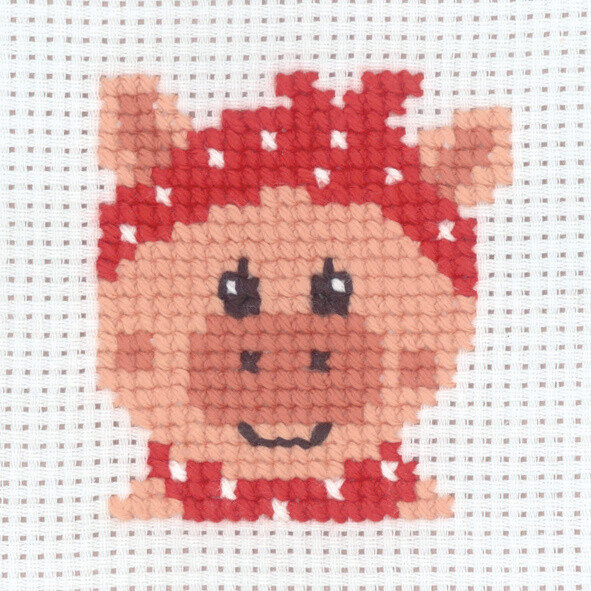Kit de Broderie Cochon 8 x 8 cm
