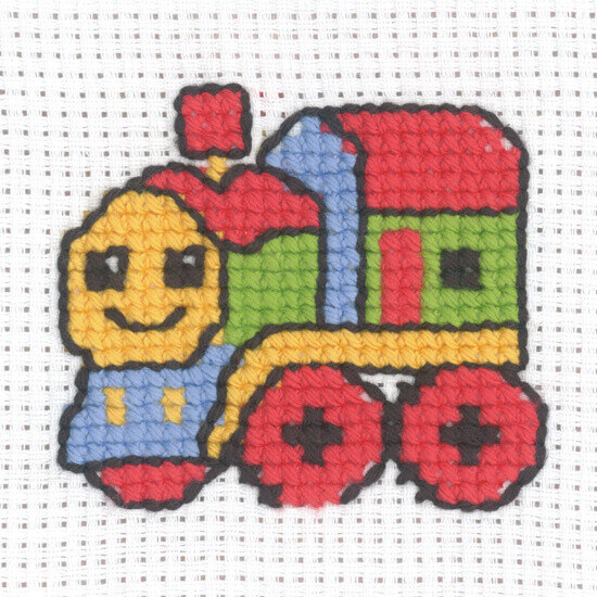 Kit de Broderie Train 8 x 8 cm