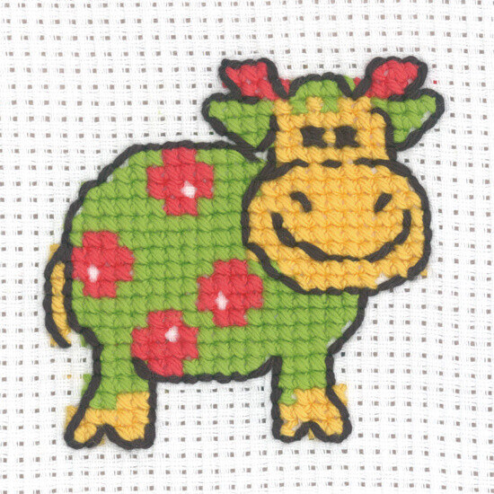 Kit de Broderie Vache 8 x 8 cm