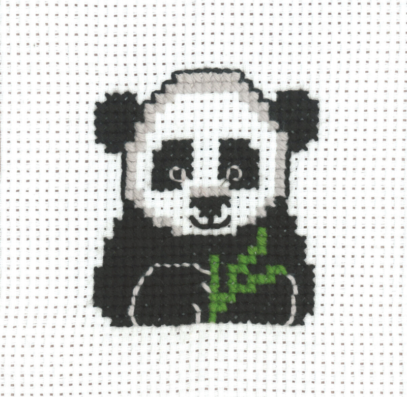 Kit de broderie MFK Panda 8 x 8 cm