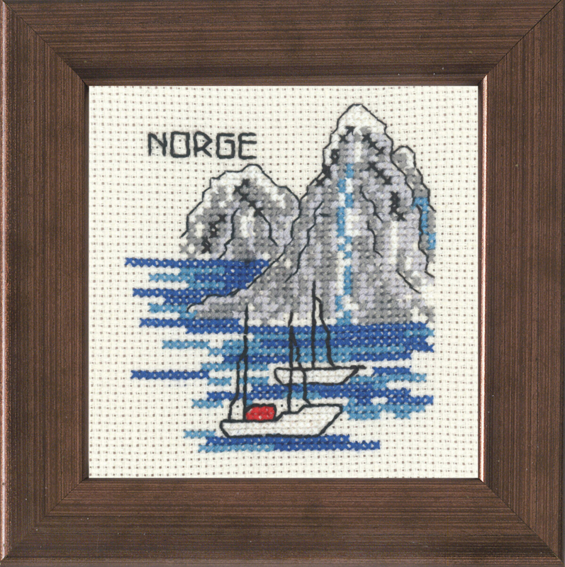 Kit de Broderie Bateau Norvège 10 x 10 cm R5370
