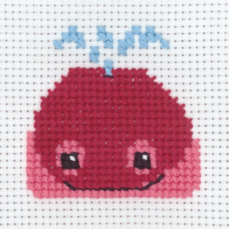 Kit de broderie Baleine 8 x 8 cm