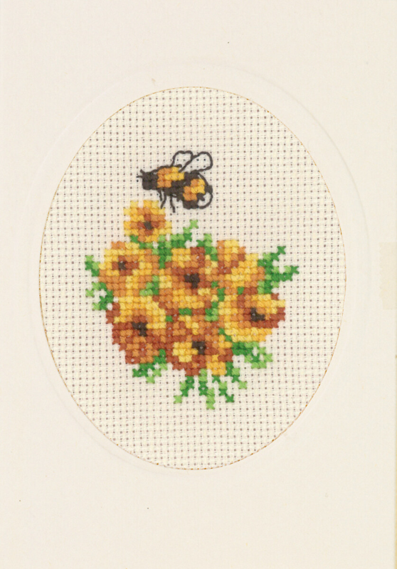 Kit de Broderie Carte Fleur Souci 9 x 13 cm