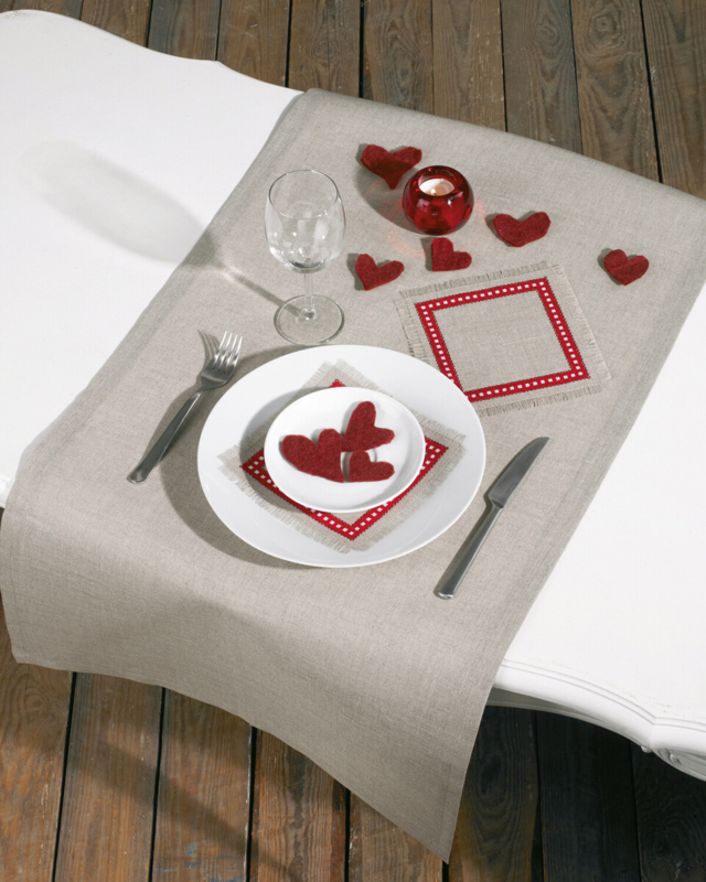 Kit de Broderie Set de Dessous-de-Verre 2 pièces 18 x 18 cm