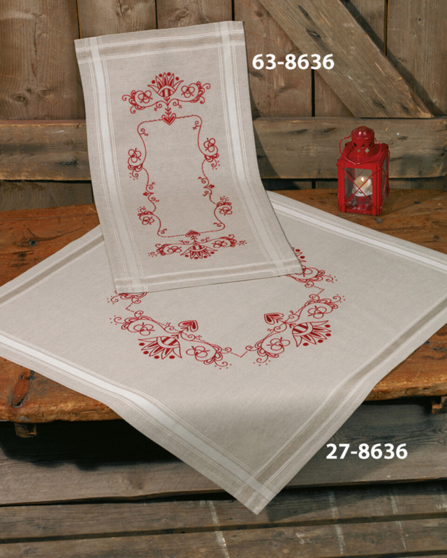 Kit de broderie Classique rouge 80 x 80 cm