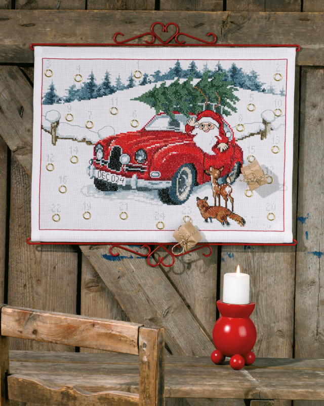 Kit de broderie Père Noël en voiture B5125/58 58 x 44 cm