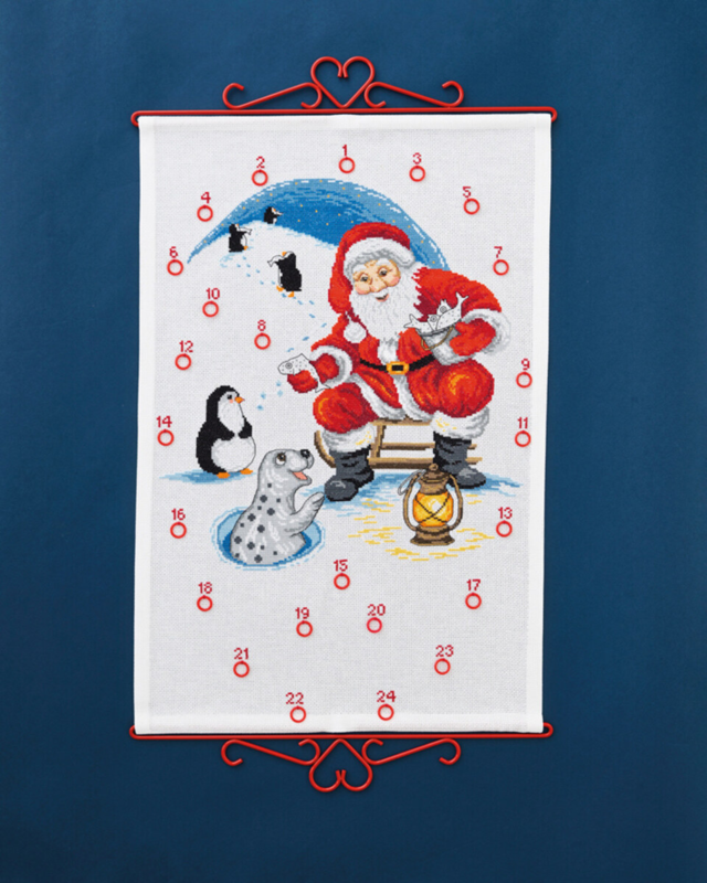 Kit de broderie Père Noël & pingouins 40 x 60 cm B5125/40