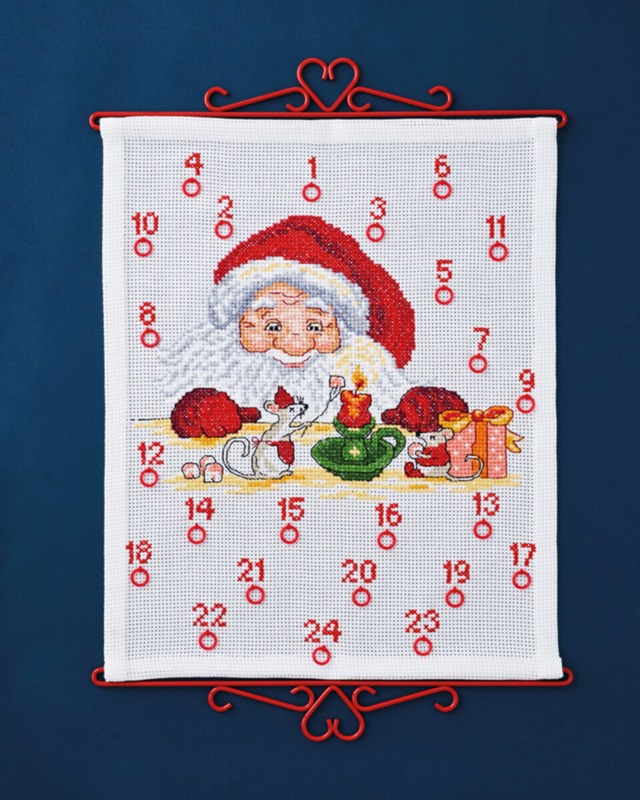 Kit de broderie Père Noël & souris 38 x 46 cm B5125/38