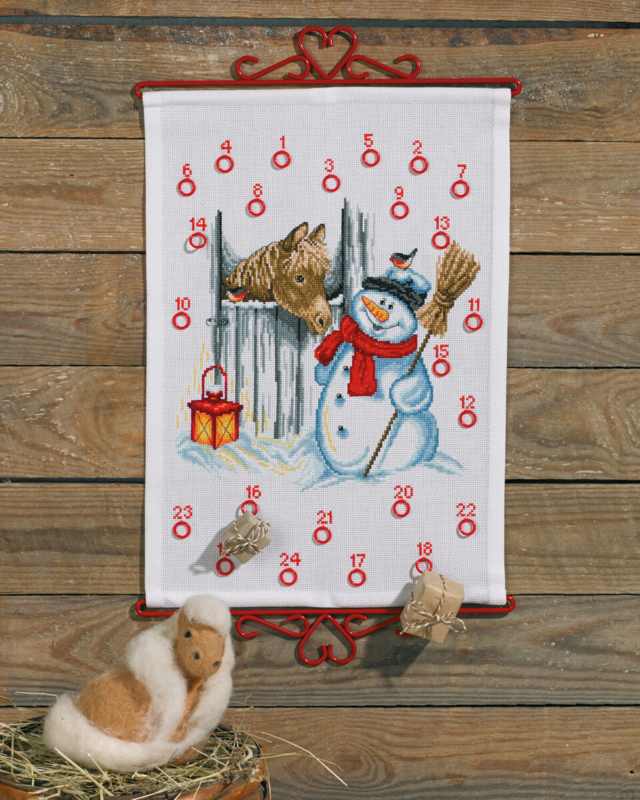 Kit de Broderie Bonhomme de Neige & Cheval B5125/32 32 x 45 cm