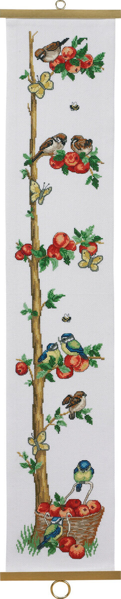 Kit de broderie Pommes et oiseaux B5159/1818x93cm