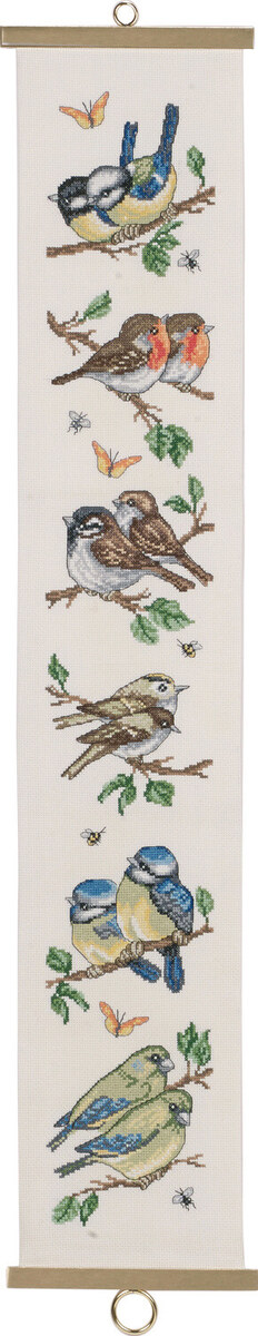 Kit de broderie Oiseaux du jardin B5159/16 16 x 88 cm