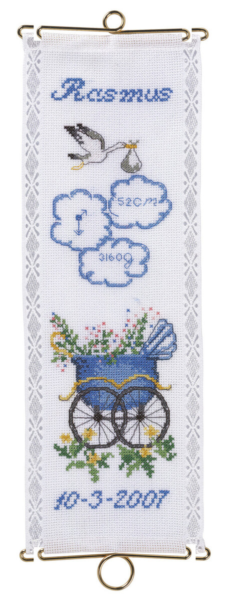 Kit de Broderie Baptême Rasmus 12 x 35 cm m/5188/12