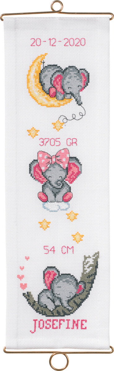 Kit de broderie Baptême Josefine m/5188/14 14 x 44 cm